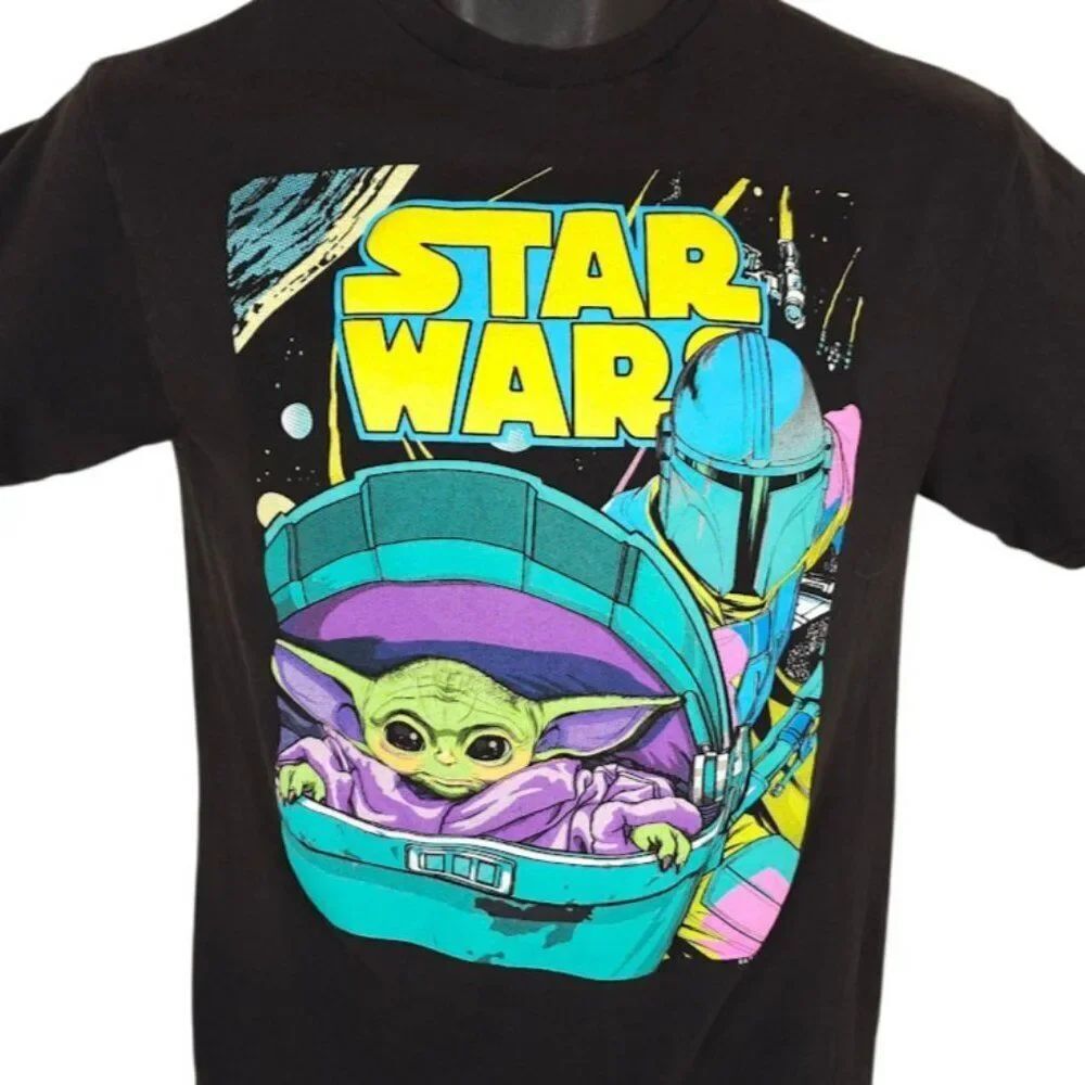 Star Wars Grogu T Shirt Mens Size Small Black The Mandalorian TV Series